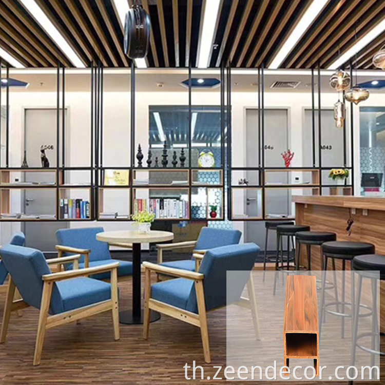 WPC Ceiling/WPC Outdoor Ceiling/PVC Square Exterior Timber Tube/WPC Baffle Ceilings/Modern Interior Ttile Ceilings/PVC Film Ceiling/Design Baffle Ceiling/Wood Plastic Composite Ceiling